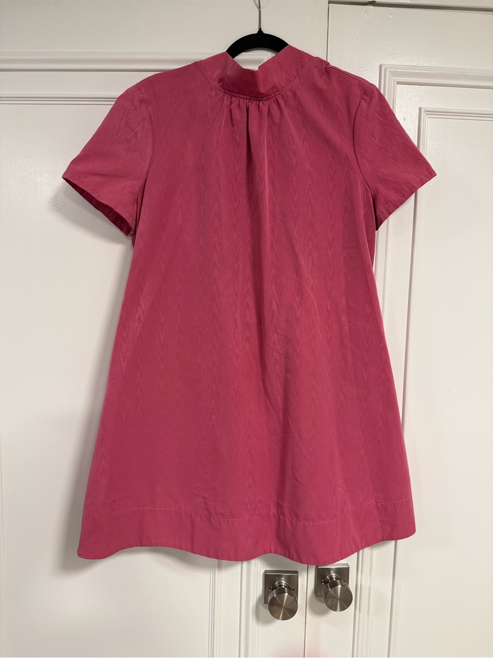 Ladies Pink Short-Sleeve A-Line Dress